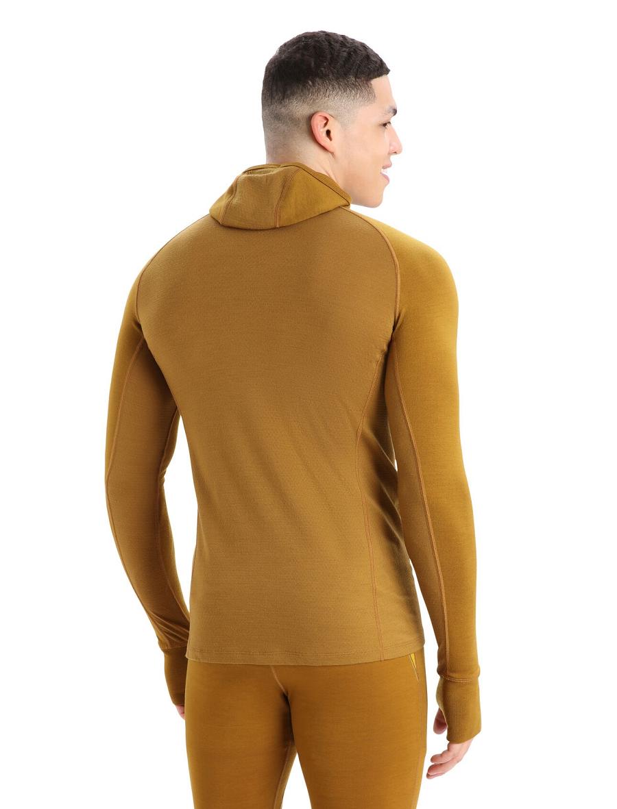 Clove Men's Icebreaker ZoneKnit™ Merino Insulated Long Sleeve Hoodie Base Layers | USA 1329DFMN